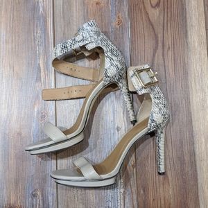Calvin Klein Vivian High Heels - Nude Snakeskin